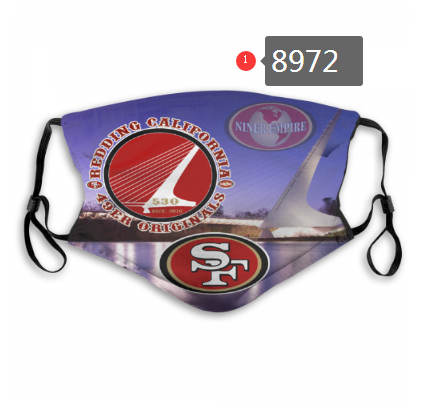 2020 NFL San Francisco 49ers #8 Dust mask with filter->nfl dust mask->Sports Accessory